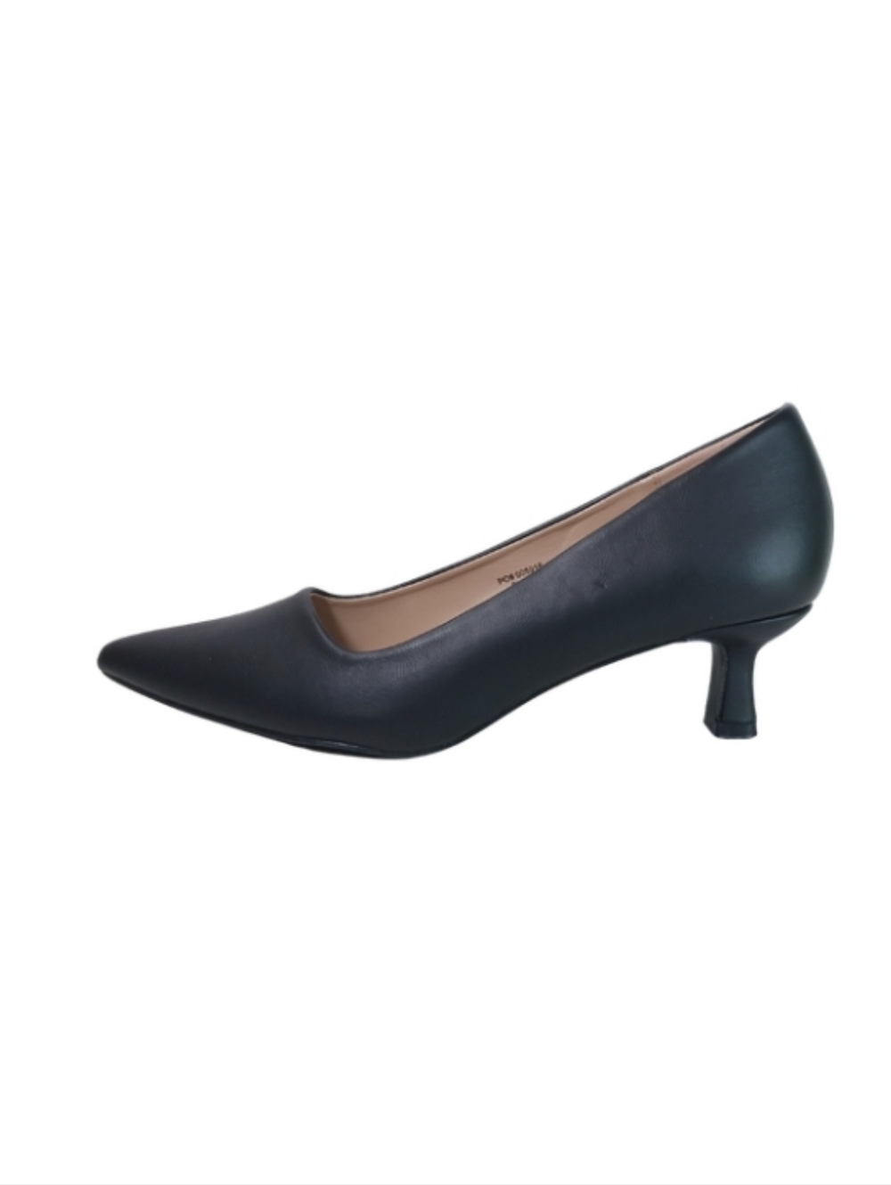Journee Collection Kitten Heels Women's 7 Black Vegan Leather Classy Office Shoe